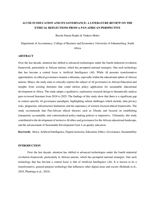   AI use in education and its governance: A literature review on the ethical reflections from a Pan-African perspective