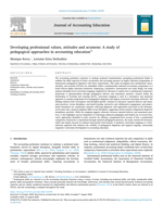Developing professional values, attitudes and acumens : a study of pedagogical approaches in accounting education