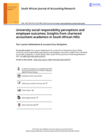 University social responsibility perceptions and employee outcomes: Insights from chartered accountant academics in South African HEIs