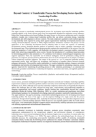 Beyond context : a transferable process for developing sector-specific leadership profiles