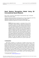 Hand gesture recognition model using 2D convolutional neural network