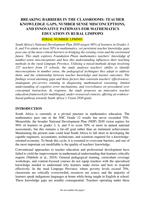 Breaking barriers in the classrooms : teacher knowledge gaps, number sense misconceptions, and innovative pathways for mathematics education in rural Limpopo