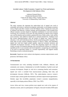 Invisible labour, visible economies: Unpaid care work and inclusive development in Sub-Saharan Africa