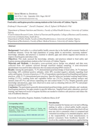 Food safety and hygiene practices among students at the University of Calabar, Nigeria