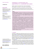 Challenges in US food banks and opportunities for a sustainable food system