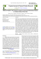 Effects of Vitamin C and Tetrapleura tetraptera on some serum biochemical markers in Cadmium-induced Wistar rats