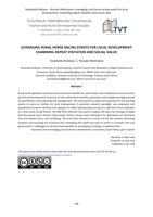 Leveraging rural horse racing events for local development: Examining repeat visitation and social value