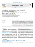 AI strategy under institutional pressure: Strategic conformity and decision-making in large language models