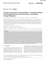 Strategic innovation for sustainability: A conceptual model linking digitalization, social dynamics, and climate change mitigation