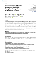 Transformational family leaders in multi-unit complex family firms: A multilevel analysis