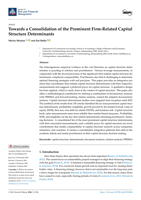 Towards a consolidation of the prominent firm-related capital structure determinants