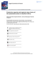 Productive capacity and regional value chains of the automotive sector in Southern Africa
