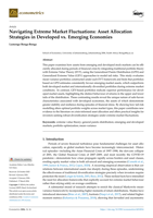 Navigating Extreme Market Fluctuations: Asset Allocation Strategies in Developed vs. Emerging Economies