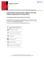Central bank communication, inflation rate, and inflation expectations in South Africa