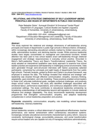 Relational and strategic dimensions of self-leadership among principals and heads of departments in public high schools