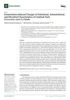 Fermentation-induced changes in nutritional, antinutritional, and microbial characteristics of Calabash fruit (Crescentia cujete L.) seeds