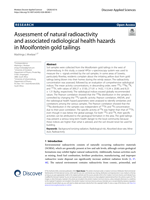 Assessment of natural radioactivity and associated radiological health hazards in Mooifontein gold tailings