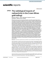 The radiological impacts of radioactivity in the Crown Mines gold tailings