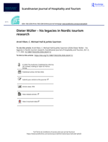 Dieter Müller - His legacies in Nordic tourism research