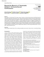 Beyond the rhetoric of “sustainable aviation”: A counterfactual confrontation