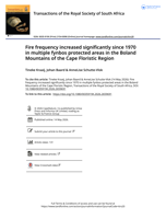 Fire frequency increased significantly since 1970 in multiple fynbos protected areas in the Boland Mountains of the Cape Floristic Region