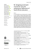 Re-designing social work courses for care and authenticity : reflections of South African educators