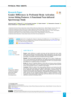 Gender differences in prefrontal brain activation across sitting postures : a functional near-infrared spectroscopy study