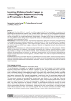 Involving children under 5 years in a hand hygiene intervention study at preschools in South Africa