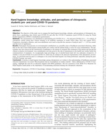 Hand hygiene knowledge, attitudes, and perceptions of chiropractic students pre- and post-COVID-19 pandemic