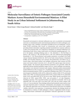 Molecular surveillance of enteric pathogen-associated genetic markers across household environmental matrices : a pilot study in an urban informal settlement in Johannesburg, South Africa