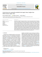 Critical factors for sustainable perishable food supply chains : Insights from Malawi banana supply chain