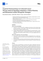 Acquired chemoresistance in colorectal cancer : therapy-induced signalling adaptation, cellular plasticity and mechanism-guided therapeutic strategies
