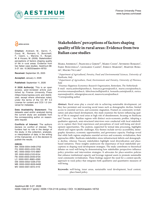 Stakeholders' perceptions of factors shaping quality of life in rural areas : evidence from two Italian case studies