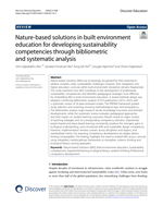 Nature-based solutions in built environment education for developing sustainability competencies through bibliometric and systematic analysis