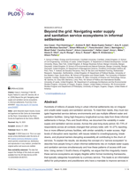 Beyond the grid: Navigating water supply and sanitation service ecosystems in informal settlements