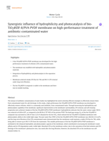Synergistic influence of hydrophilicity and photocatalysis of bio-TiO2@ZIF-8/PVA-PVDF membrane on high-performance treatment of antibiotic-contaminated water