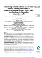 Technological and cultural capabilities for sustainable performance: evidence of mediating and moderating mechanisms in Ethiopian industrial parks