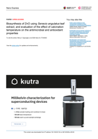 Biosynthesis of ZnO using Senecio angulatus leaf extract, and evaluation of the effect of calcination temperature on the antimicrobial and antioxidant properties