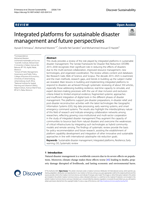 Integrated platforms for sustainable disaster management and future perspectives