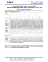Integrating digital health solutions with national health insurance to improve healthcare access and outcomes in South Africa