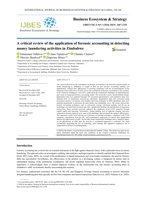 A critical review of the application of forensic accounting in detecting money laundering activities in Zimbabwe