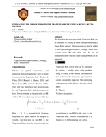 Estimating the error term in the trapezium rule using a runge-kutta method