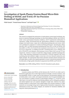 Investigation of spark-plasma erosion-based micro-hole drilling of SS316L and Ti-6AL-4V for precision biomedical applications