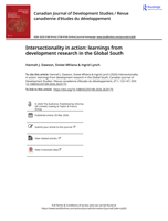 Intersectionality in action : learnings from development research in the global South