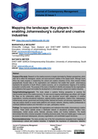 Mapping the landscape : key players in enabling Johannesburg’s cultural and creative industries