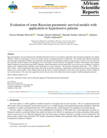 Evaluation of some Bayesian parametric survival models with application to hypertensive patients
