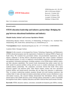 STEM education leadership and industry partnerships: Bridging the gap between educational institutions and industry