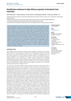 Nanofiltration membranes for high-efficiency separation of microplastics from wastewater