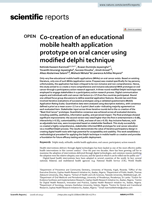 Co-creation of an educational mobile health application prototype on oral cancer using modified delphi technique