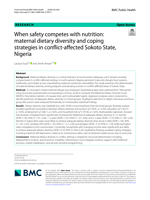 When safety competes with nutrition: maternal dietary diversity and coping strategies in conflict-affected Sokoto State, Nigeria